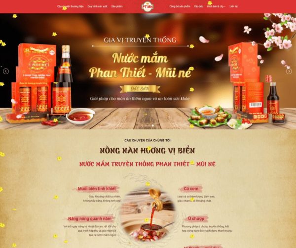 Theme WordPress bán nước mắm, nước tương