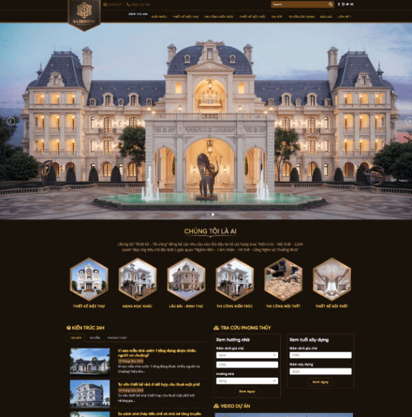 Theme WordPress Kiến Trúc Biệt Thự 2