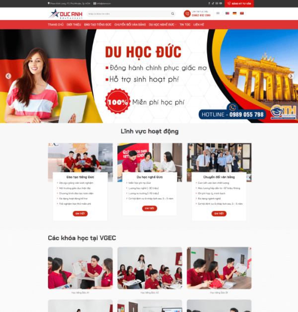 Theme wordpress du học đức