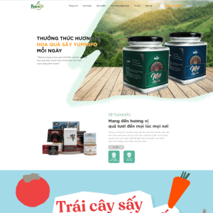 Theme wordpress trái cây hoa quả sấy đặc sản