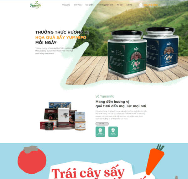 Theme wordpress trái cây hoa quả sấy đặc sản