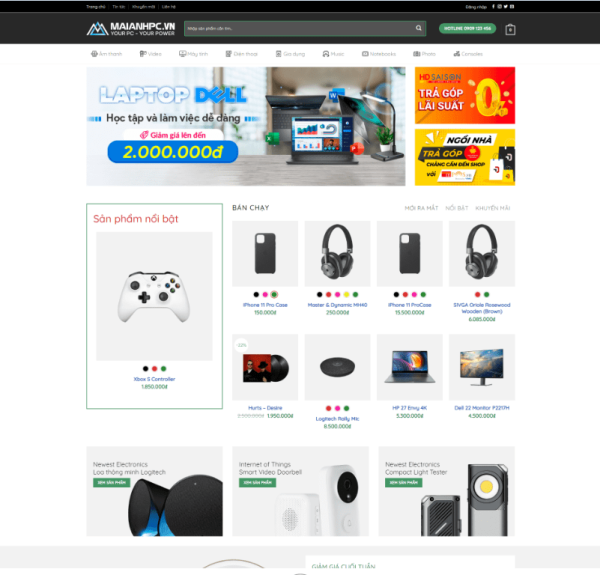 Theme wordpress bán điện máy, công nghệ 4