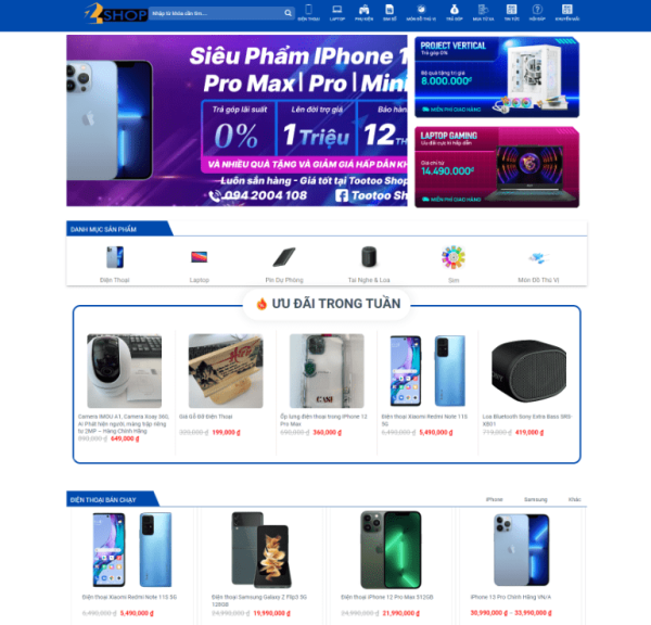 Theme wordpress điện máy 2