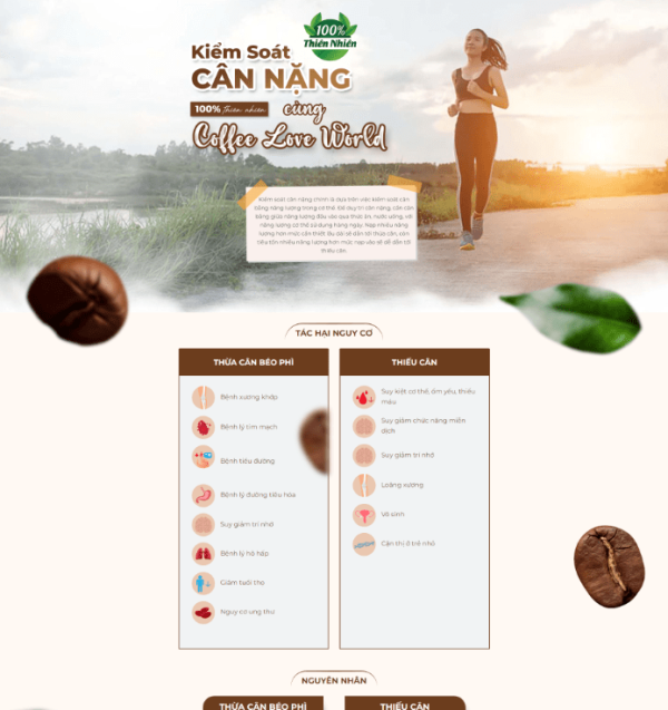 Theme wordpress Landing page thực phẩm chức năng giảm cân