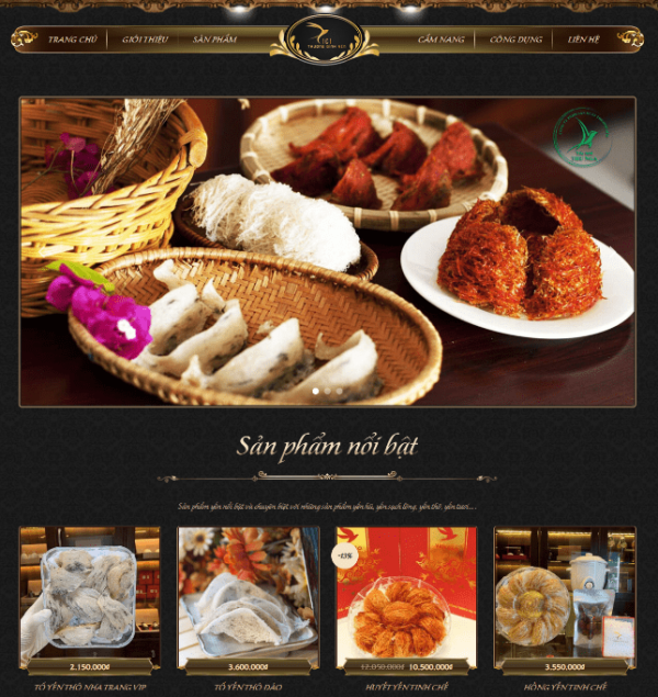 Theme wordpress bán yến sào 01