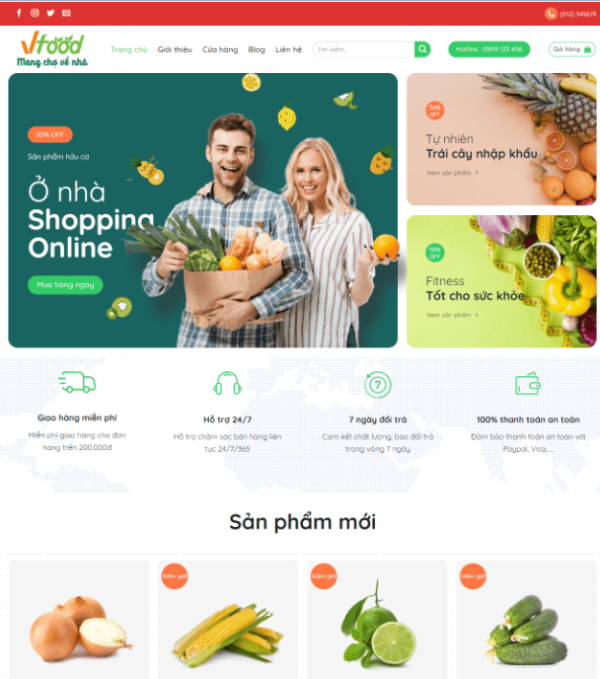 Theme wordpress bán thực phẩm nông sản trái cây 26