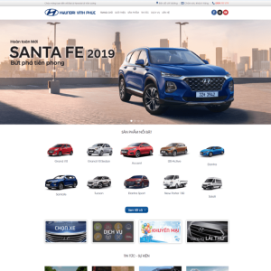 Theme wordpress bán xe hyundai 4
