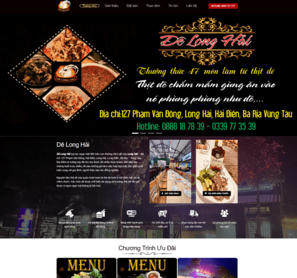 Theme wordpress nhà hàng dê
