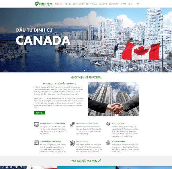 Theme wordpress dịch vụ định cư du học