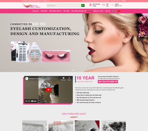 Theme wordpress bán phụ kiện lông my giả