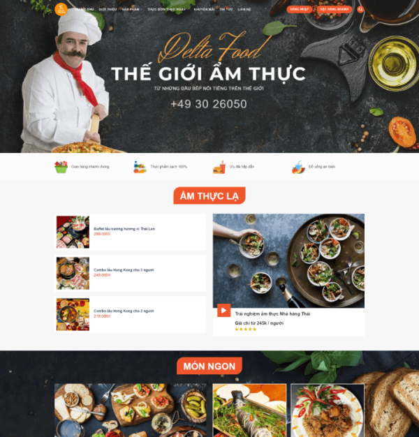 Theme wordpress nhà hàng 6
