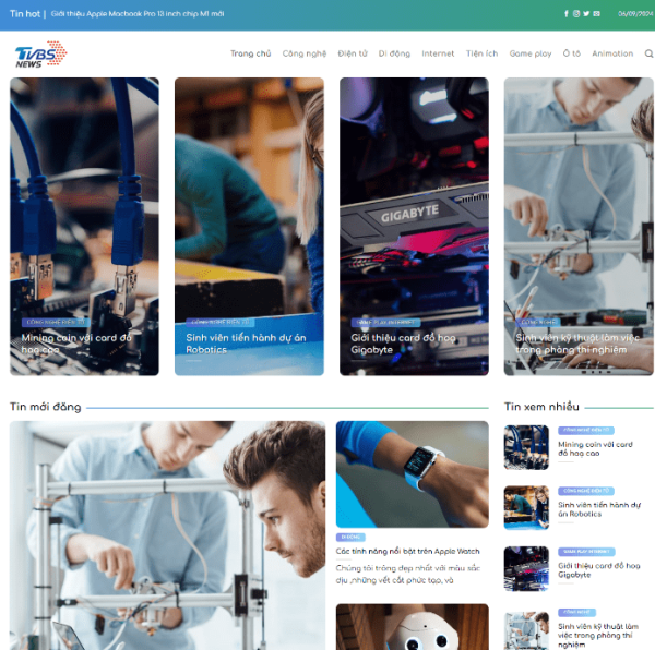 Theme wordpress tin tức công nghệ