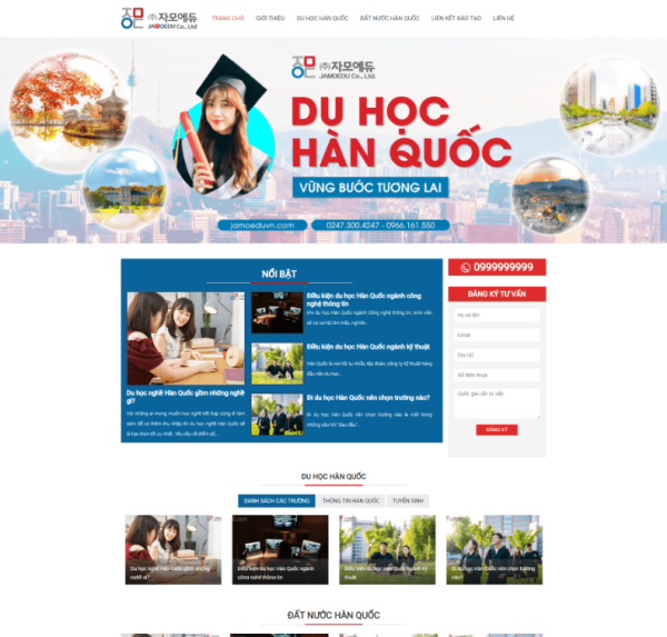 Theme wordpress du học hàn quốc 1