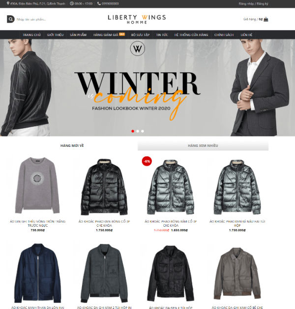 Theme wordpress thời trang nam 1