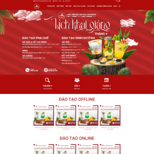 Theme wordpress khóa học đào tạo pha chế