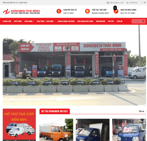 Theme wordpress bán xe ben