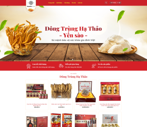 Theme wordpress bán yến sào 1