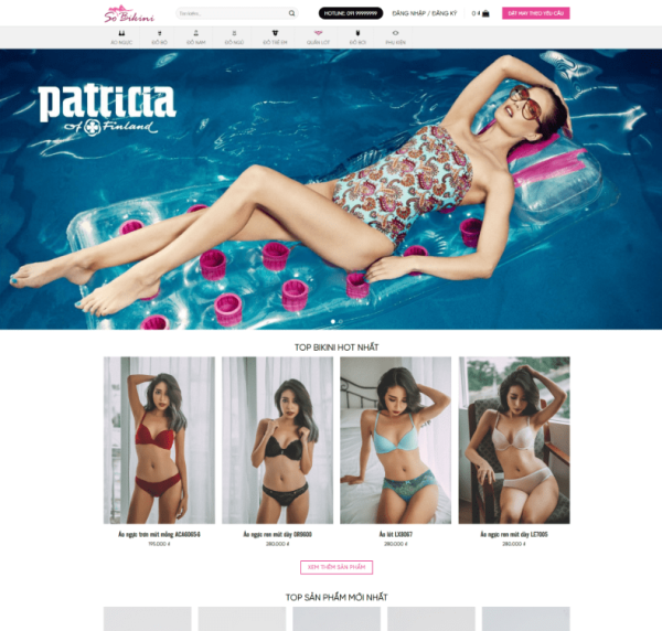 Theme WordPress Shop Thời Trang Bán Bikini
