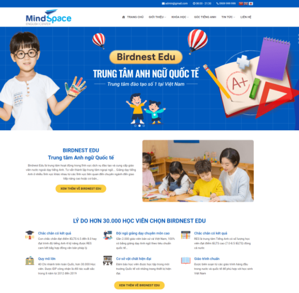 Theme WordPress Trường Anh ngữ 1