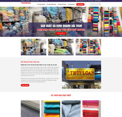 Theme wordpress shop bán vải