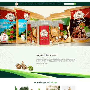 Theme wordpress bán củ tam thất Bắc