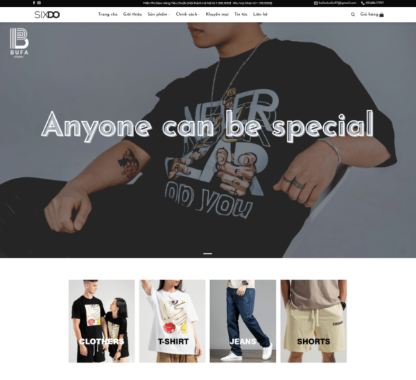 Theme wordpress bán quần áo