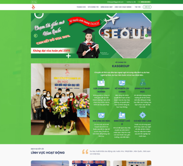 Theme wordpress du học nước ngoài