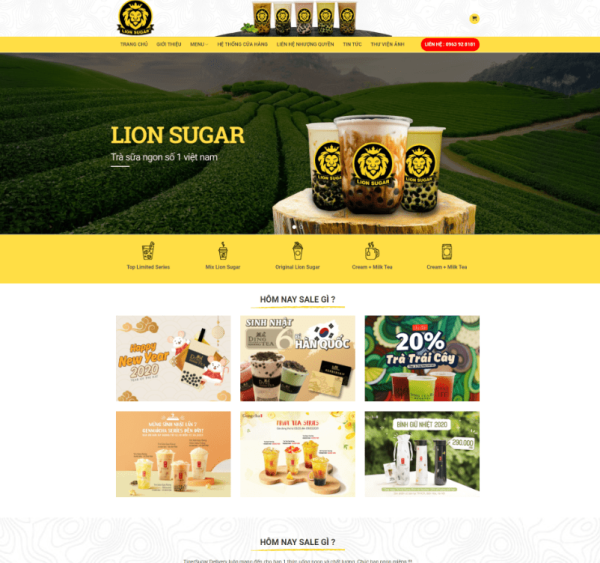 Theme WordPress bán trà sữa