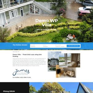Theme wordpress giới thiệu villa khách sạn 01