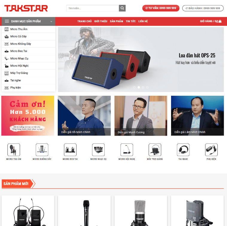 Theme wordpress bán thiết bị âm thanh