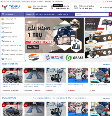 Theme wordpress bán hàng thiết bị cầu nâng