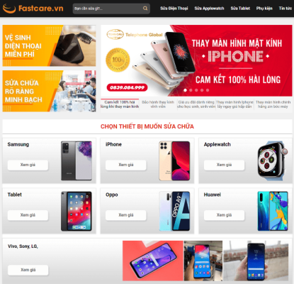 Theme wordpress sửa điện thoại 2