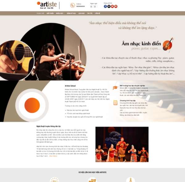 Theme wordpress trung tâm Văn học Nghệ thuật