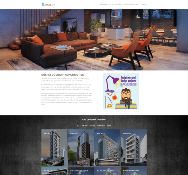 Theme wordpress kiến trúc xây dựng 4