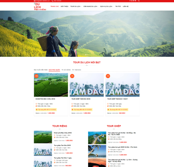 Theme wordpress du lịch truyền thống