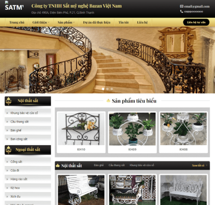 Theme wordpress cơ khí sắt mỹ nghệ