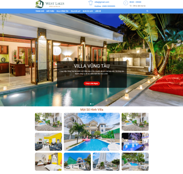 Theme wordpress cho thuê villa khách sạn