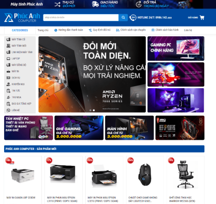 Theme WordPress bán máy tính 4 đẹp chuẩn seo