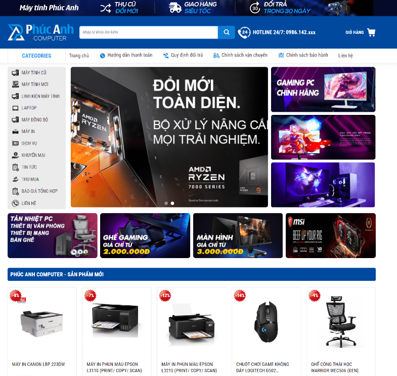 Theme WordPress bán máy tính 4 đẹp chuẩn seo