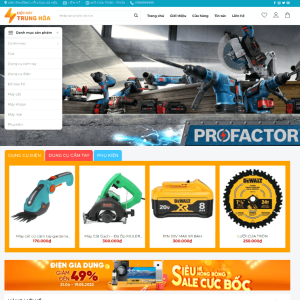 Theme wordpress bán đồ điện cơ, điện máy cơ khí tự động