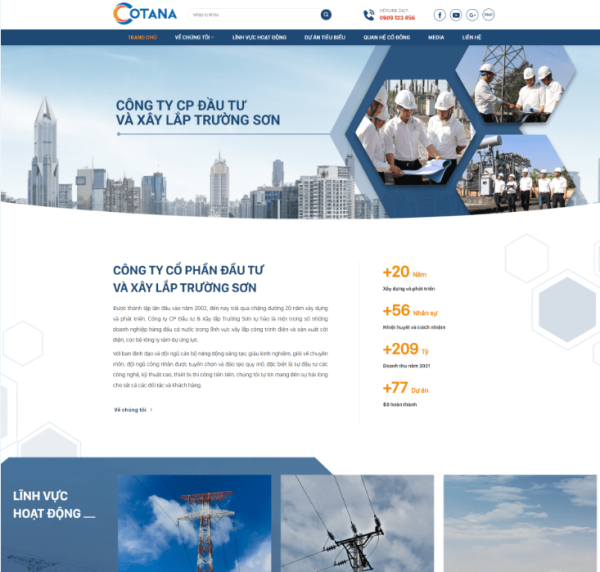 Theme wordpress xây dựng xây lắp cầu đường