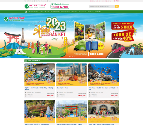 Theme wordpress du lịch quốc tế Nam bộ