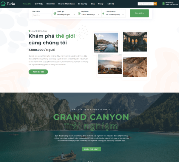 Theme WordPress Du Lịch 01 cao cấp