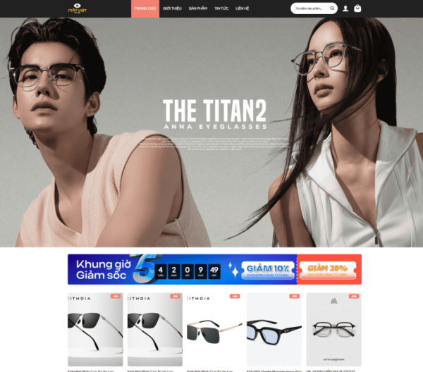 Theme wordpress shop bán mắt kính thời trang sang trọng