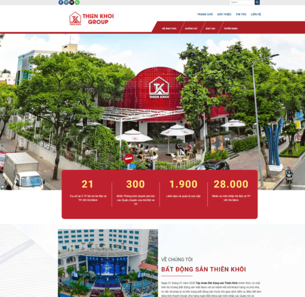 Theme wordpress bất động sản giống Thiên Khôi