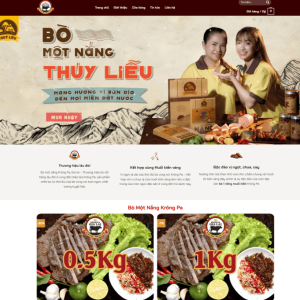 Theme wordpress bán thịt bò một nắng đặc sản Tây Nguyên