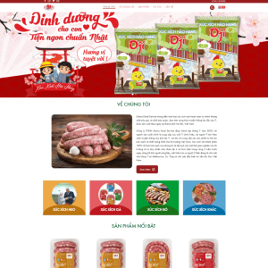 Theme wordpress công ty thực phẩm xúc xích