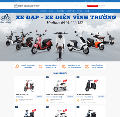 Theme wordpress bán xe điện 1