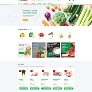 Theme WordPress Elementor thực phẩm mẫu số 1