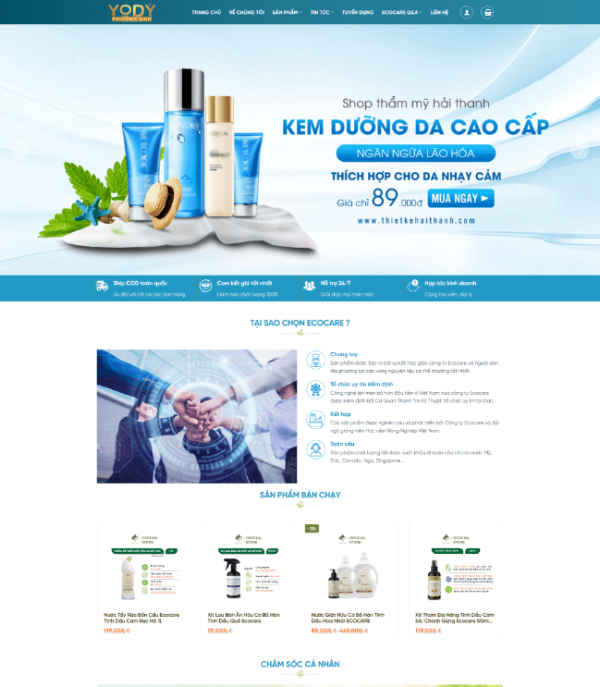 Theme wordpress shop bán mỹ phẩm và dược liệu